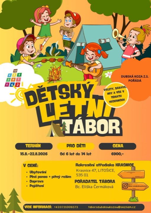 Plakát – Dětský letní tábor 2026